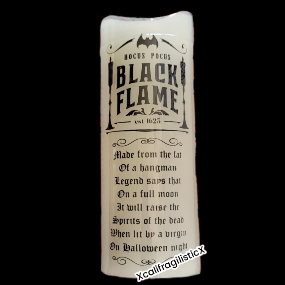 Hocus Pocus Black Flame L.E.D. Candle